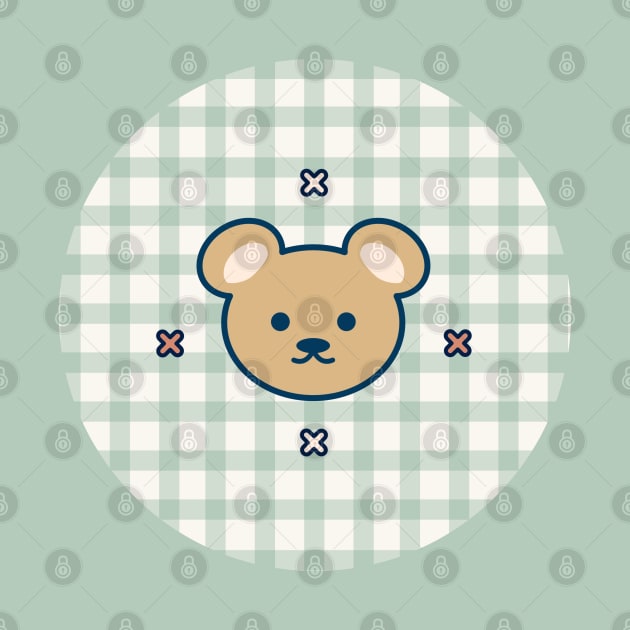 Green Gingham Bear by lexa-png