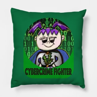 Cybercrime fighter superhero girl Pillow