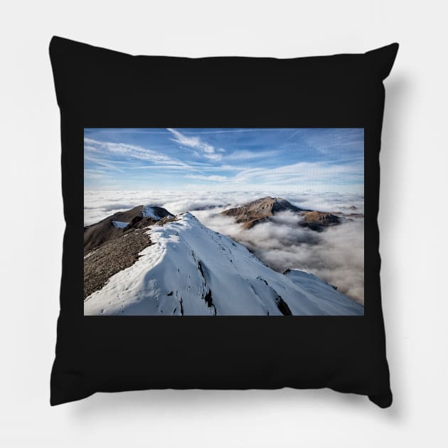 Schilthorn's Sea of Clouds Pillow by krepsher