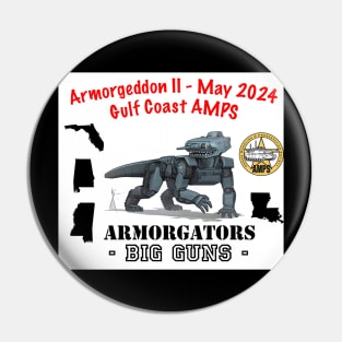 Armorgeddon II - White Background Pin