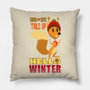 Winter Ready: Tails Up Squirrel Pillow