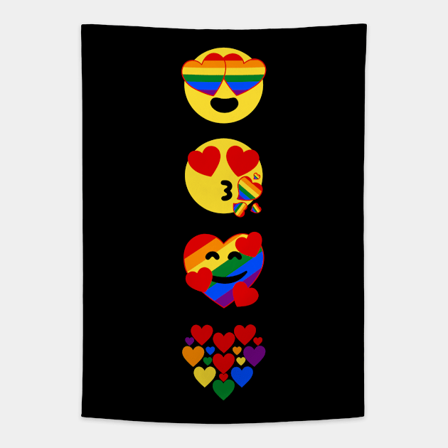 Emoji Pride Tapestry by Jelly89