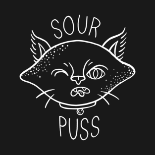 Sour Puss - White T-Shirt