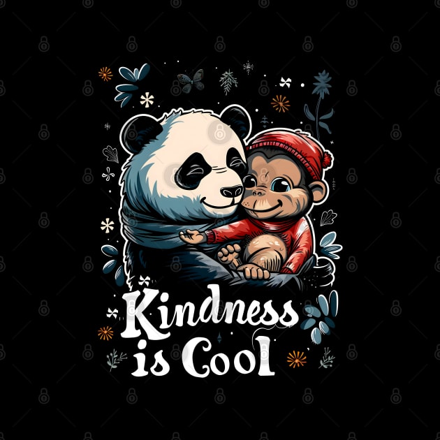 Kindness is Cool-Panda and Monkey 2 by Peter Awax