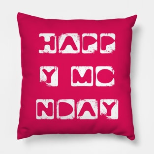 Monday Motivation days of the week typography Pillow