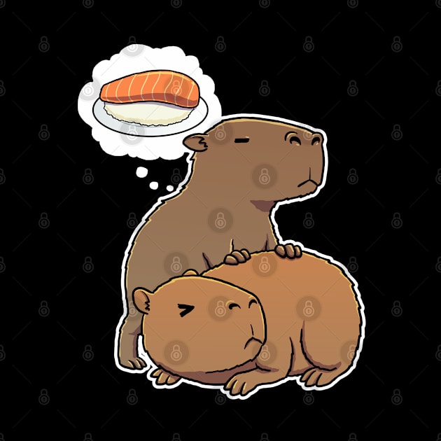 Capybara hungry for Sashimi by capydays