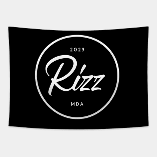 Rizz Vintage Retro Typography Pop Art Design Tapestry