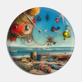 Christmas at the Beach Pin