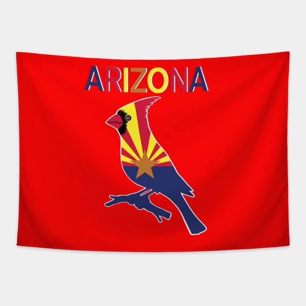 Red Cardinal Arizona Tapestry by Artardishop