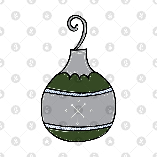 Whimsical Holiday Ball Ornament Illustration by Angel Dawn Design