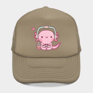 Cute Axolotl Playing Video Games Gamer Funny Hat
