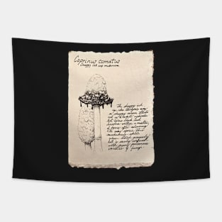 Inky Cap Mushrooms Tapestry