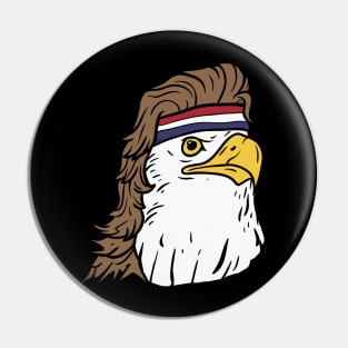 4th of July American Bald Mullet Eagle Shirt Pin