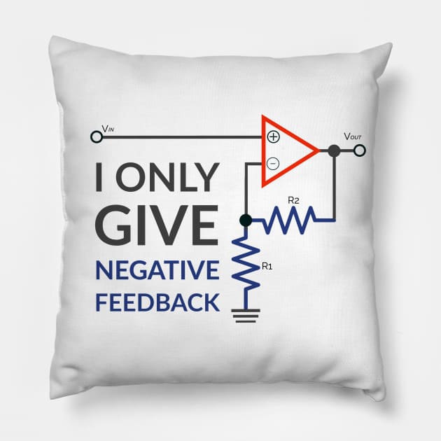 Negative Feedback Gear Pillow by orbitaledge