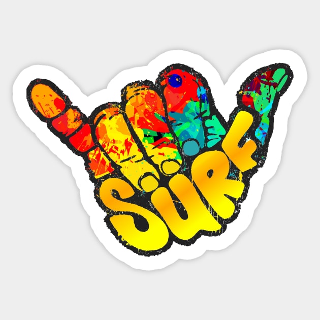 shaka sticker hand laptop stickers