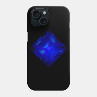 Blue Square Shape Gemstone Phone Case