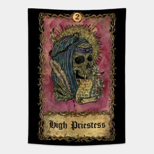 High Priestess. Eternal Bones Tarot (Colorful) Tapestry