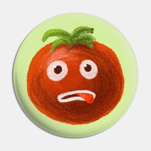 Stressed Out Tomato Pin