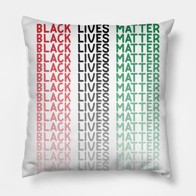 Black Lives Matter Flag Pillow by hallyupunch