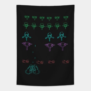 Bone Invaders Tapestry