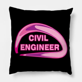 Pink Civil Engineer Pillow