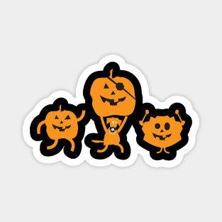 Yellow Lab Dog Puppy with Halloween Jack-O-Lanterns Magnet