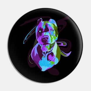 Colorful dog Pin