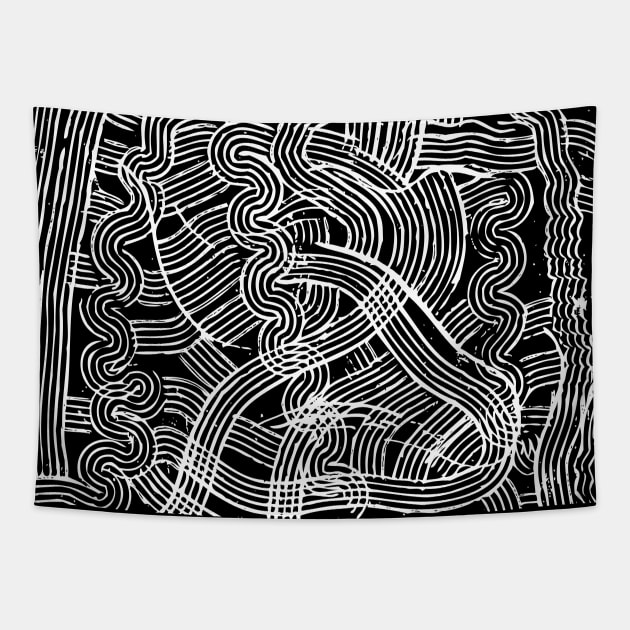 Fork Waves Tapestry by zeljkica