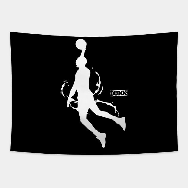 funny basketball dunking Tapestry by yassinnox