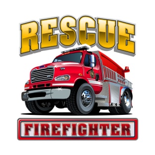 Cartoon Fire Truck T-Shirt