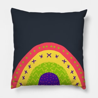Rainbow Abstract Patterns Pillow