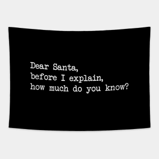 Dear Santa before I explain how much do you know Tapestry