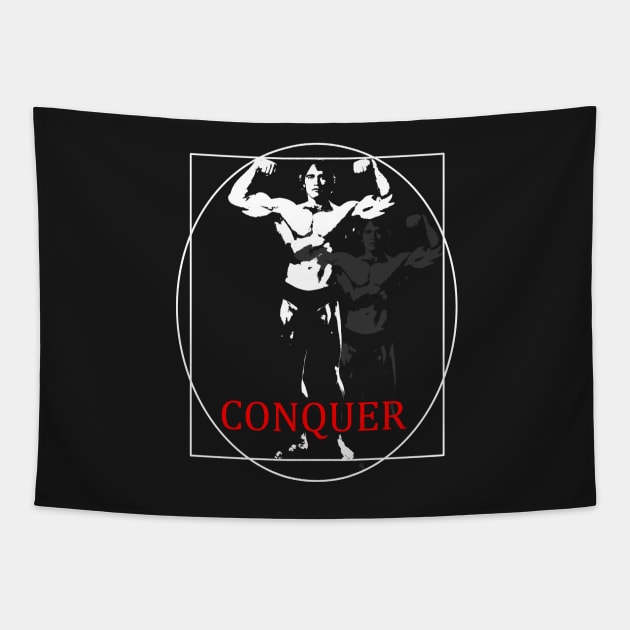 Arnold Schwarzenegger, Conquer Tapestry by hottehue