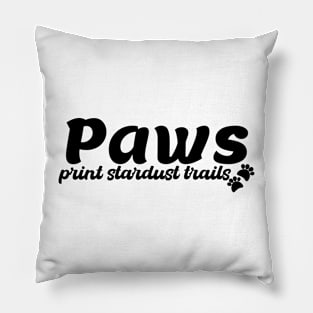 Paws print stardust trails Pillow