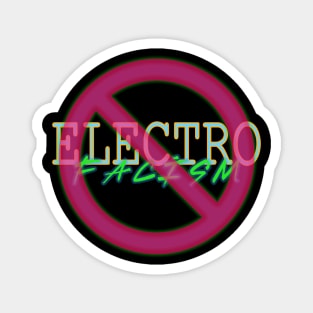 Cyberpunk Anti Electro Facism Illustration Magnet