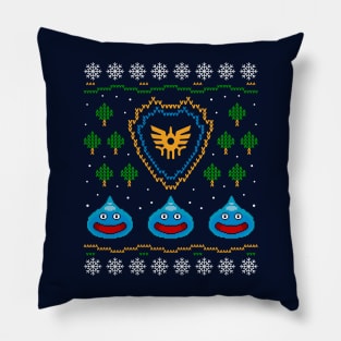 Slime Ugly Christmas Sweater Pillow