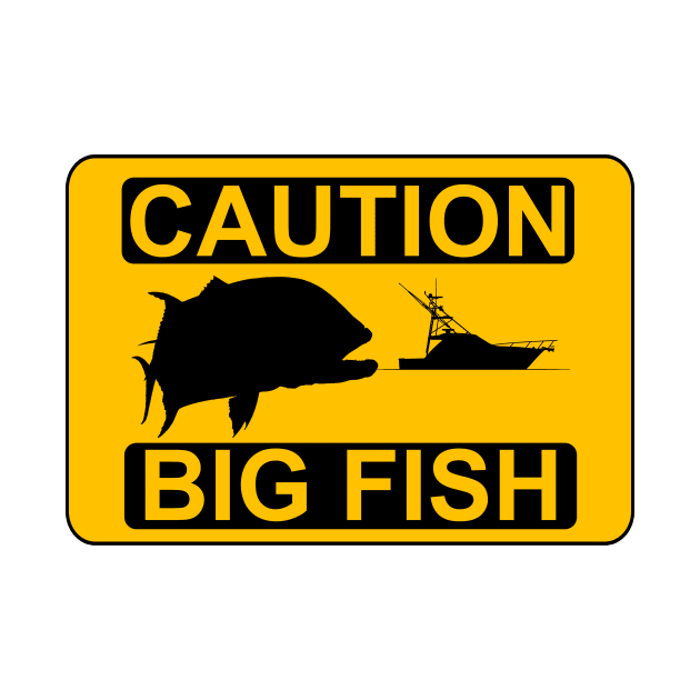 Caution big fish by Art by Paul