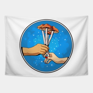 Psilocybin Mushrooms Tapestry