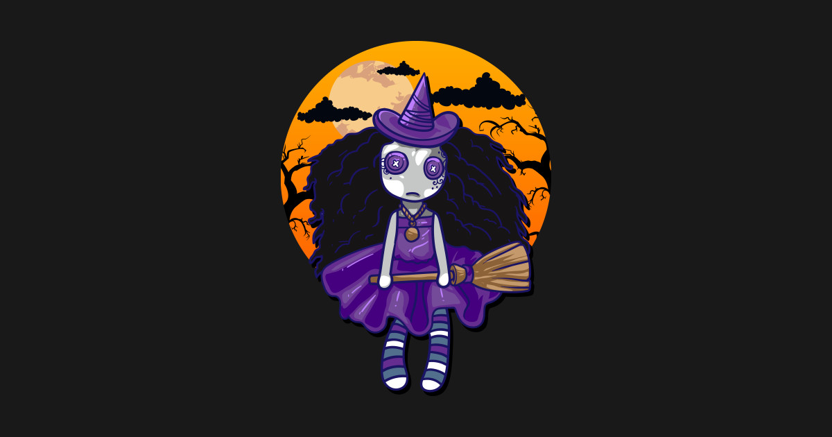witch with voodoo doll