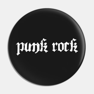 Gothic Punk Rock Text Pin