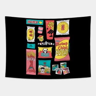 Asian Snacks Tapestry