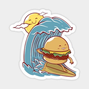 Burger Surfer Magnet