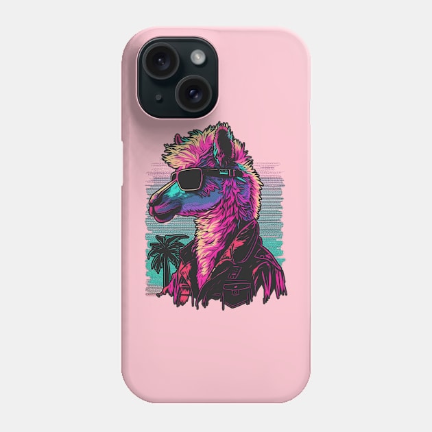 Retro Lama Phone Case by DragonDream