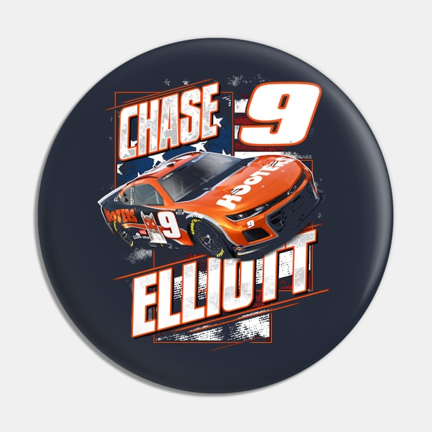 Chase Elliott Hoosters Patriotic Pin by ganisfarhan