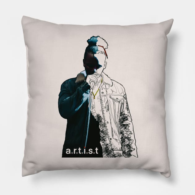 The Artist Pillow by Artprintzilla