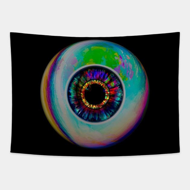 Acid Eye Tapestry by crunchysqueak