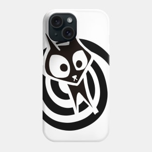 Black Cat Spiral | Twilight Zone Kitty Phone Case