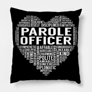 Parole Officer Heart Pillow