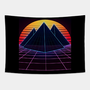 Outrun Pyramids in Neon Tapestry