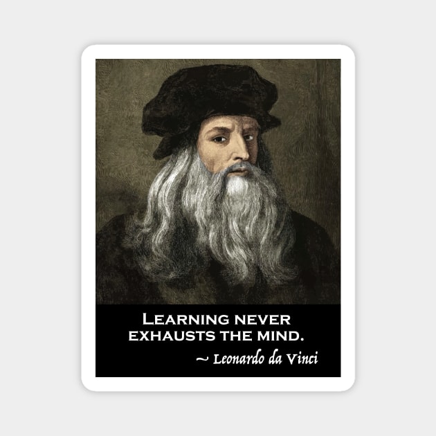 Leonardo da Vinci Inspirational Quote Magnet by Persona2